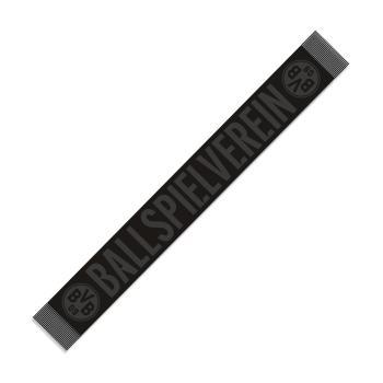 Borussia Dortmund BVB Schal Schwarz Ton-in-Ton 140 x 17 cm
